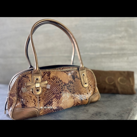 Gucci Python Bowler Purse NWT - Picture 4 of 16